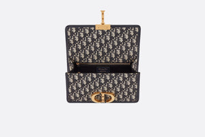 30 Montaigne Flap Chain Bag • Blue Dior Oblique Jacquard