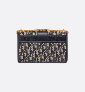 30 Montaigne Flap Chain Bag • Blue Dior Oblique Jacquard