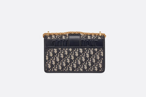 30 Montaigne Flap Chain Bag • Blue Dior Oblique Jacquard