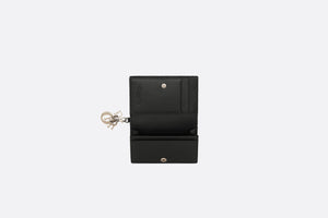 Lady Dior Flap Card Holder • Black Cannage Patent Calfskin
