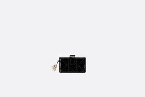 Lady Dior 5-Gusset Card Holder • Black Cannage Patent Calfskin