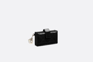 Lady Dior 5-Gusset Card Holder • Black Cannage Patent Calfskin
