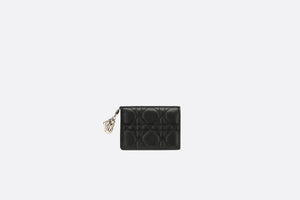 Lady Dior Flap Card Holder • Black Cannage Lambskin