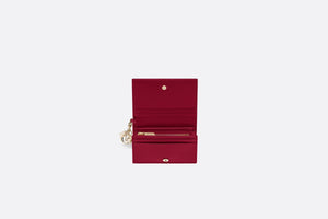 Mini Lady Dior Wallet • Cherry Red Patent Cannage Calfskin