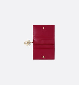 Mini Lady Dior Wallet • Cherry Red Patent Cannage Calfskin