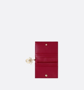 Mini Lady Dior Wallet • Cherry Red Patent Cannage Calfskin