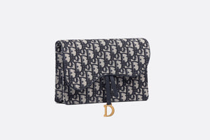 Saddle Pouch • Blue Dior Oblique Jacquard