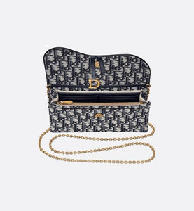 Saddle Pouch • Blue Dior Oblique Jacquard