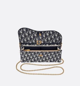 Saddle Pouch • Blue Dior Oblique Jacquard