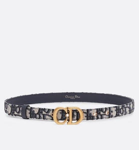 Saddle Belt • Blue Dior Oblique Jacquard, 20 MM