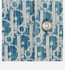 Overshirt • Blue and White Dior Oblique Kasuri Cotton Denim