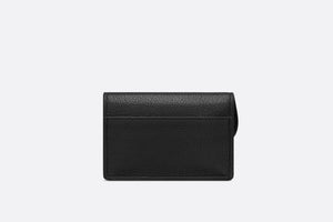 Saddle Flap Card Holder • Black Goatskin