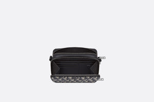 Pouch with Shoulder Strap • Beige and Black Dior Oblique Jacquard