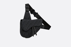 Saddle Bag • Black Dior Oblique Jacquard