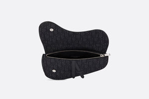 Saddle Bag • Black Dior Oblique Jacquard