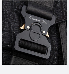 Saddle Bag • Black Dior Oblique Jacquard