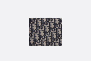 Compact Wallet • Beige and Black Dior Oblique Jacquard