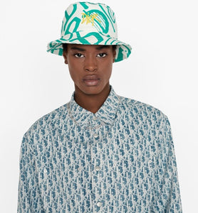 Overshirt • Blue and White Dior Oblique Kasuri Cotton Denim