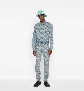 Overshirt • Blue and White Dior Oblique Kasuri Cotton Denim