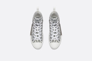 B23 High-Top Sneaker • White and Black Dior Oblique Canvas