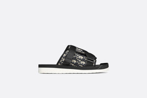 Dior Alpha Sandal • Beige and Black Dior Oblique Jacquard