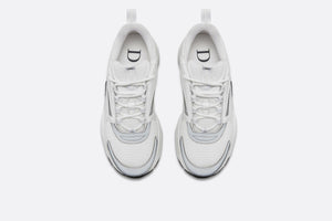 B22 Sneaker • White Technical Mesh with White and Silver-Tone Calfskin