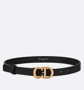 Saddle Belt • Black Smooth Calfskin, 20 MM