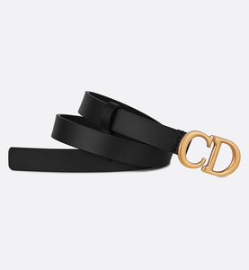 Saddle Belt • Black Smooth Calfskin, 20 MM