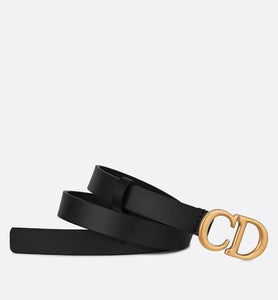 Saddle Belt • Black Smooth Calfskin, 20 MM