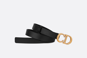 Saddle Belt • Black Smooth Calfskin, 20 MM