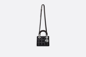Mini Lady Dior Bag • Black Strass Cannage Satin