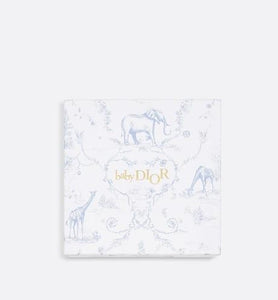 Newborn Gift Set • Pale Blue Cotton Satin with Toile de Jouy Print