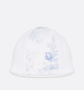 Newborn Gift Set • Pale Blue Cotton Satin with Toile de Jouy Print