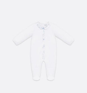 Newborn Gift Set • Pale Blue Cotton Satin with Toile de Jouy Print