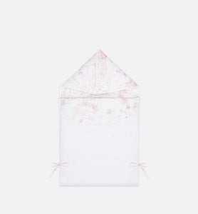 Bunting Bag • Powder Pink Cotton Satin with Toile de Jouy Print
