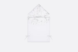 Bunting Bag • White Cotton Satin with Toile de Jouy Print