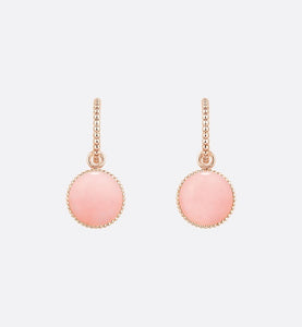 Rose Des Vents Earrings • Pink Gold, Diamonds and Pink Opal