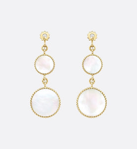 Rose Des Vents Earrings • Yellow Gold, Diamonds and Mother-of-Pearl