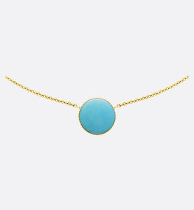 Rose Des Vents Necklace • Yellow Gold, Diamond and Turquoise