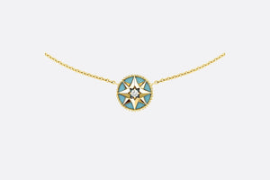 Rose Des Vents Necklace • Yellow Gold, Diamond and Turquoise