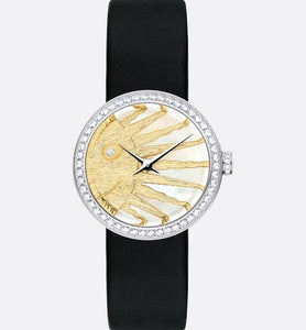 La D de Dior Rose Céleste • Ø 25 mm, Steel, Mother-Of-Pearl and Diamonds