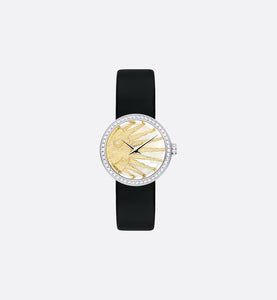 La D de Dior Rose Céleste • Ø 25 mm, Steel, Mother-Of-Pearl and Diamonds