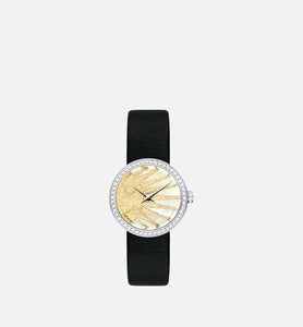 La D de Dior Rose Céleste • Ø 25 mm, Steel, Mother-Of-Pearl and Diamonds