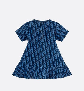 Dress • Blue Dior Oblique Stretch Velvet Jacquard