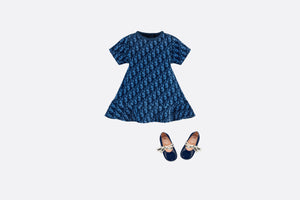 Dress • Blue Dior Oblique Stretch Velvet Jacquard