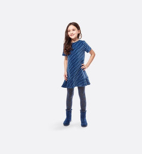 Dress • Blue Dior Oblique Stretch Velvet Jacquard