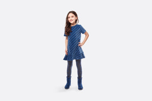 Dress • Blue Dior Oblique Stretch Velvet Jacquard