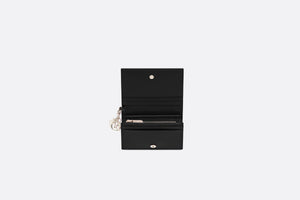 Mini Lady Dior Wallet • Black Patent Cannage Calfskin