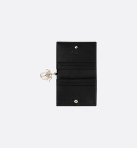 Mini Lady Dior Wallet • Black Patent Cannage Calfskin