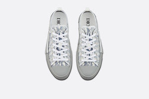 B23 Low-Top Sneaker • White and Navy Blue Dior Oblique Canvas